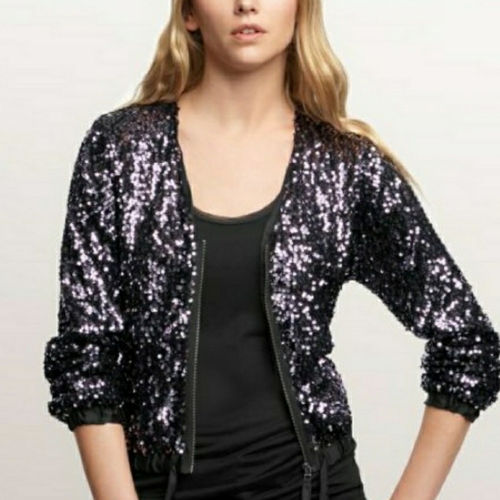 Gap Light Purple Sequin Jacket - image 1